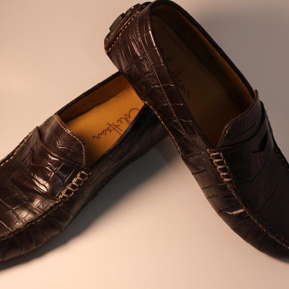 Cole Haan Mens Loafer Driver Howler Brown 8.5 WIDE, Calf Hide, Leather VTG - Picture 1 of 8
